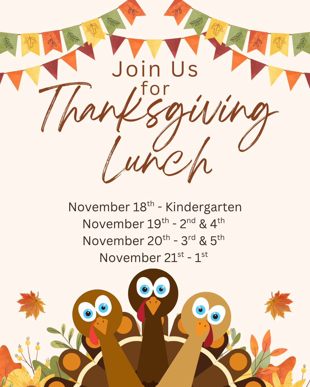 Thanksgiving Lunches Invitation Graphic
